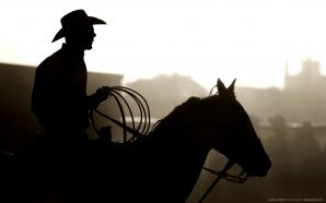 Horse wallpaper - Cowboy at Rodeo. jpg