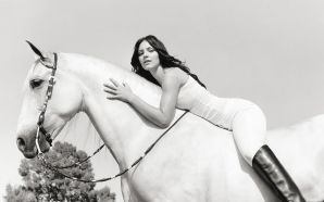 Horse wallpaper - Katharine McPhee - White Horse