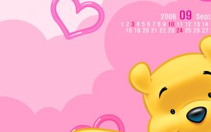 Winnie the Pooh September calendar wallpapers