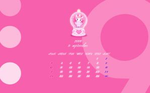 pink September calendar wallpapers