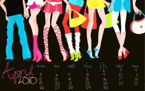 Girls Legs April Calendar Wallpaper