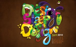 Easter April Calendar Wallpaper