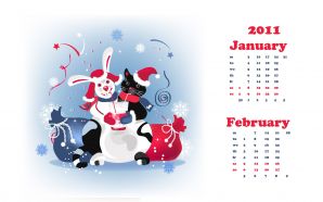 2011 Rabbit calendar wallpaper