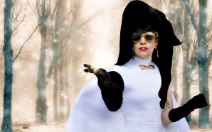 Lady Gaga 2013 black and white